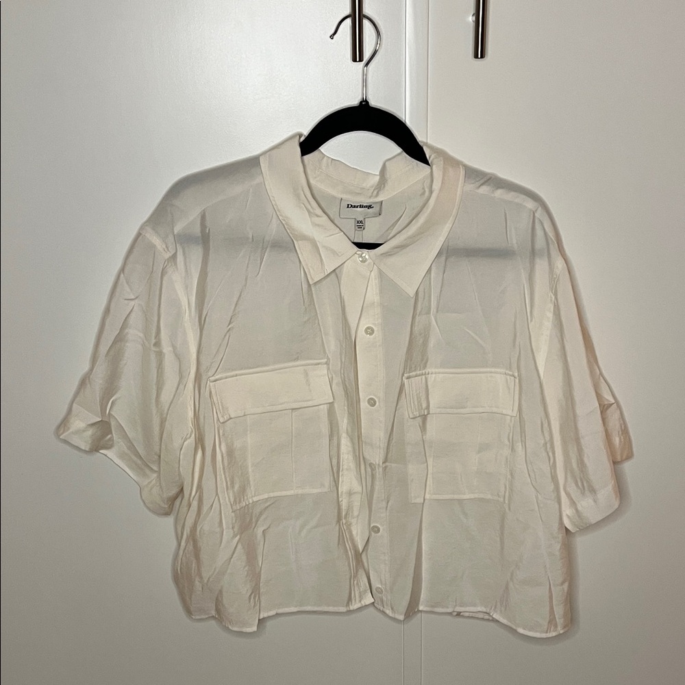 Darling Cream Button-Down Shirt